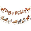 Horse Theme Birthday Banners, 2-Piece Set
